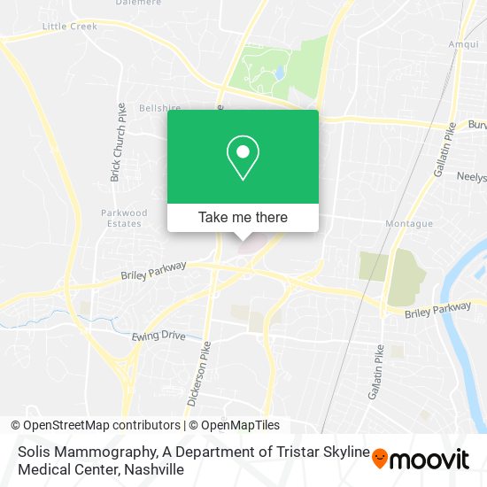 Mapa de Solis Mammography, A Department of Tristar Skyline Medical Center