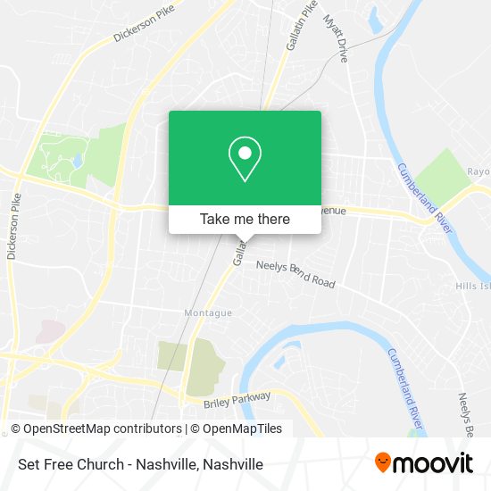 Mapa de Set Free Church - Nashville