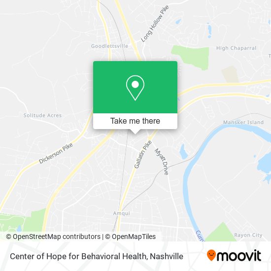 Mapa de Center of Hope for Behavioral Health