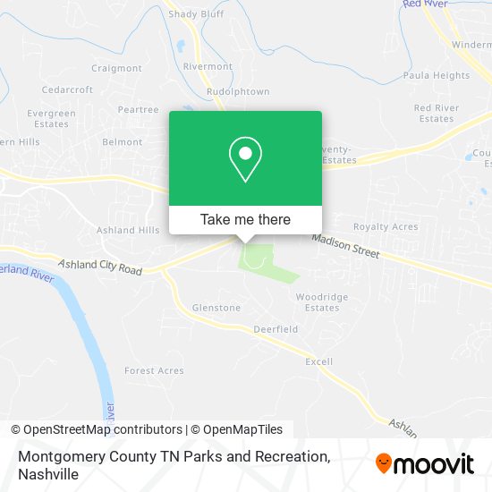 Montgomery County TN Parks and Recreation map