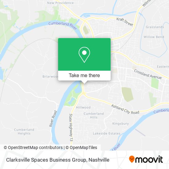 Clarksville Spaces Business Group map