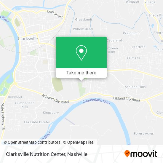 Clarksville Nutrition Center map