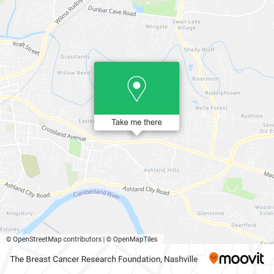 The Breast Cancer Research Foundation map