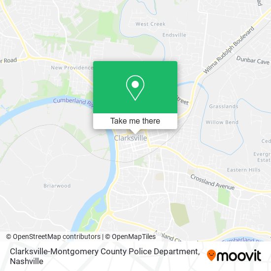 Clarksville-Montgomery County Police Department map
