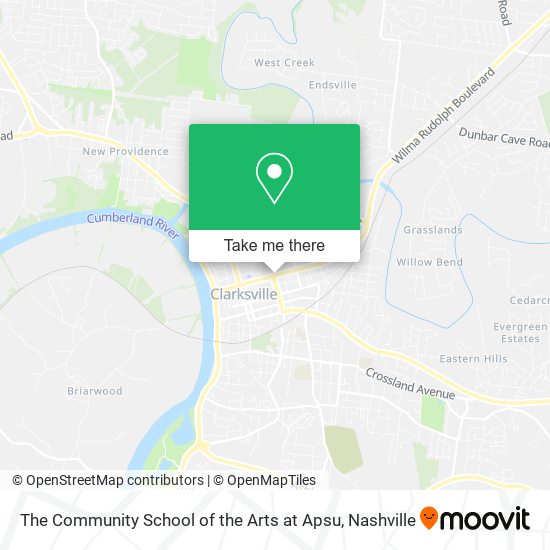 The Community School of the Arts at Apsu map