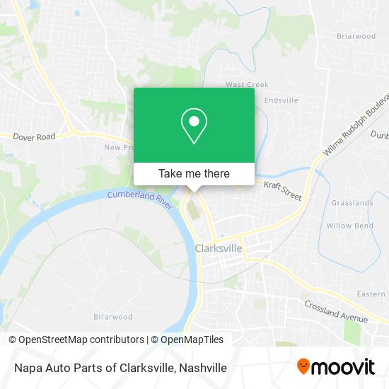 Napa Auto Parts of Clarksville map