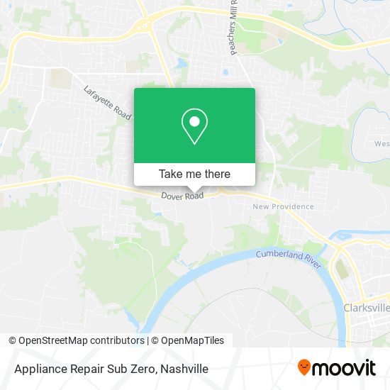 Appliance Repair Sub Zero map