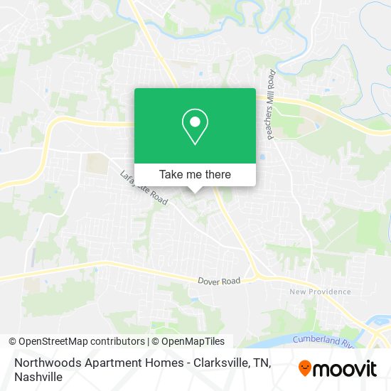 Northwoods Apartment Homes - Clarksville, TN map