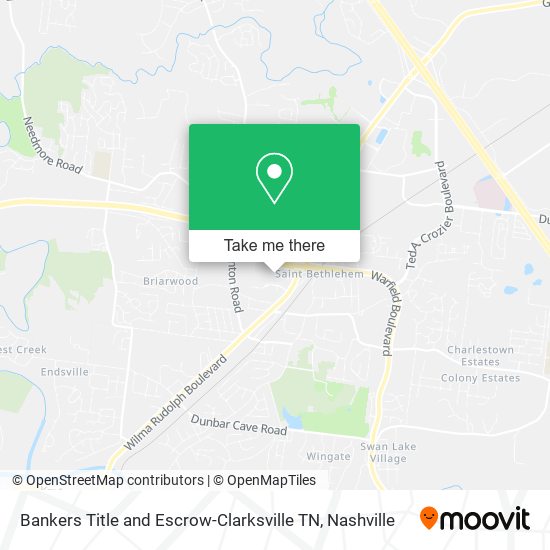 Mapa de Bankers Title and Escrow-Clarksville TN