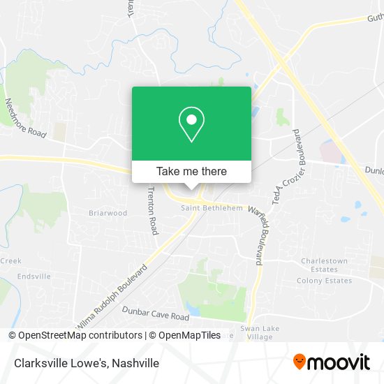 Mapa de Clarksville Lowe's