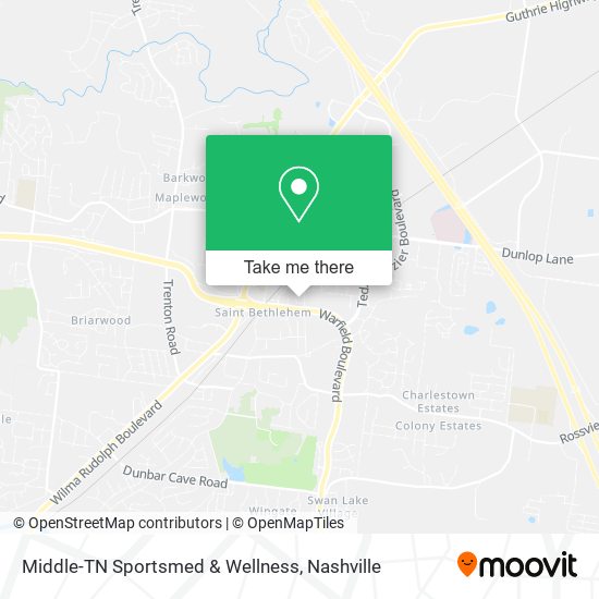 Middle-TN Sportsmed & Wellness map
