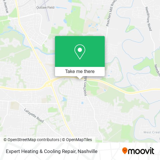Expert Heating & Cooling Repair map