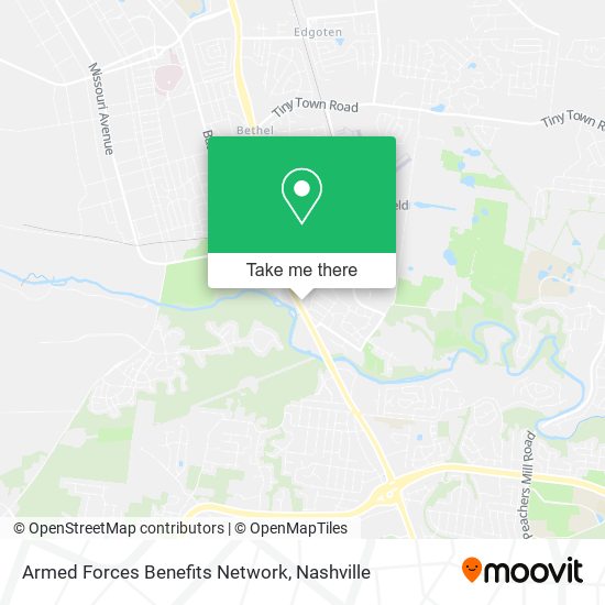 Mapa de Armed Forces Benefits Network