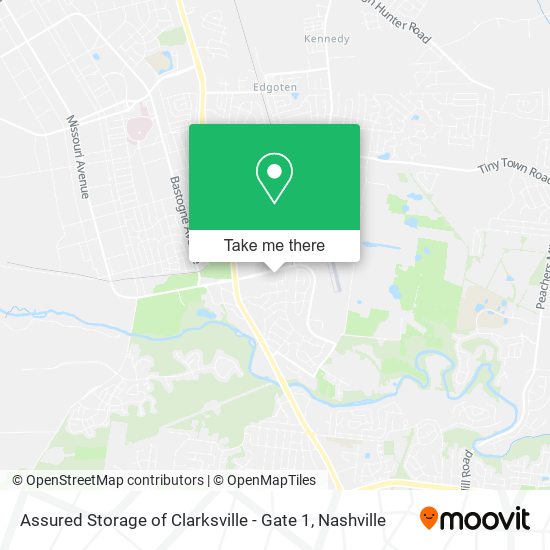 Assured Storage of Clarksville - Gate 1 map