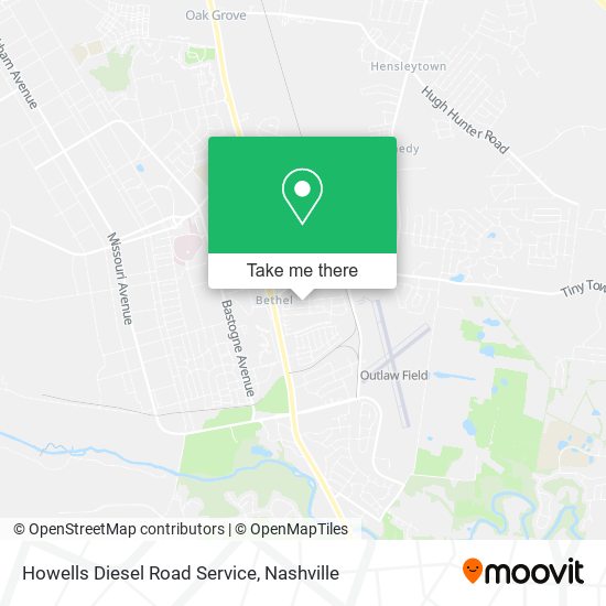 Howells Diesel Road Service map