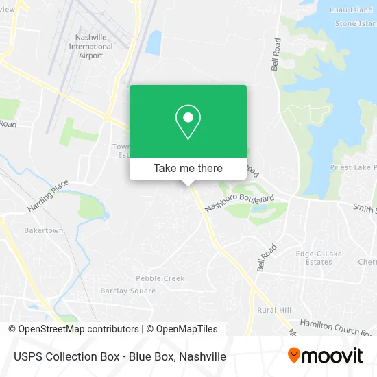 USPS Collection Box - Blue Box map
