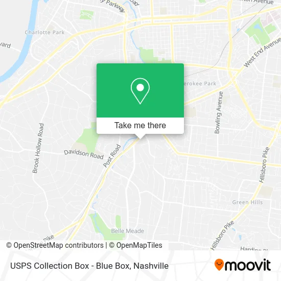 USPS Collection Box - Blue Box map