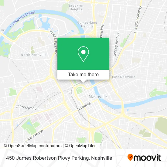 450 James Robertson Pkwy Parking map