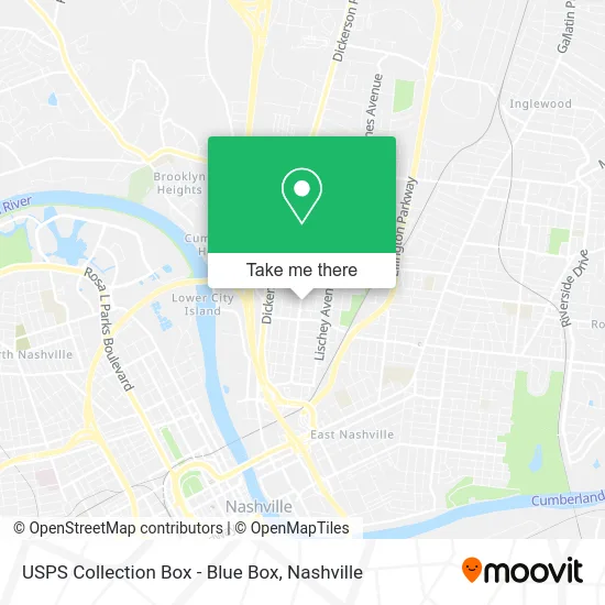 USPS Collection Box - Blue Box map