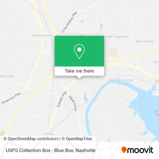 USPS Collection Box - Blue Box map