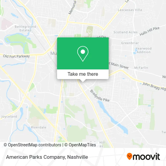 Mapa de American Parks Company