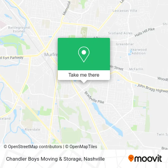 Mapa de Chandler Boys Moving & Storage
