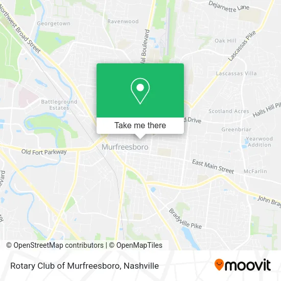 Rotary Club of Murfreesboro map