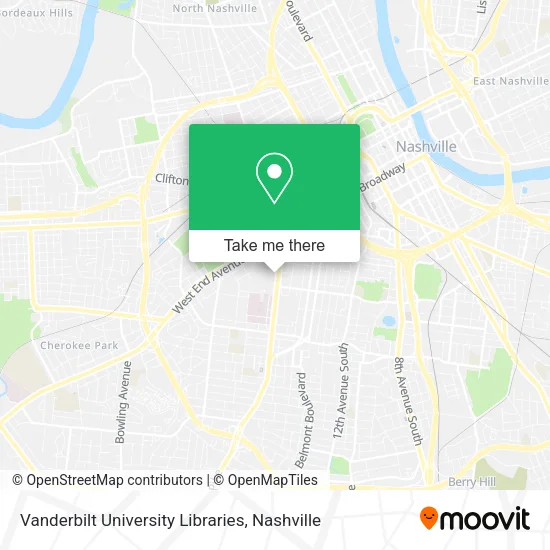 Mapa de Vanderbilt University Libraries