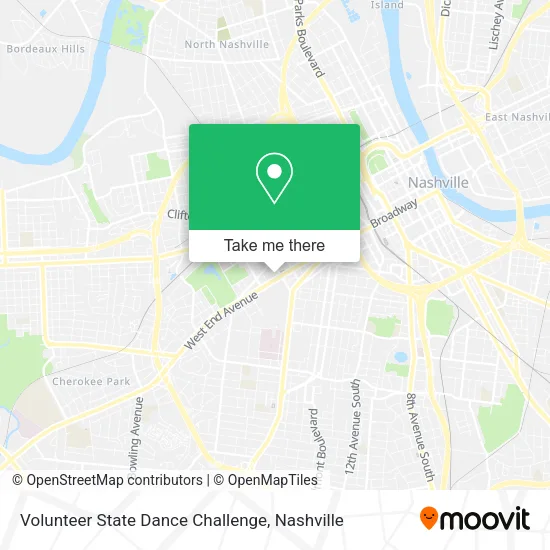 Volunteer State Dance Challenge map