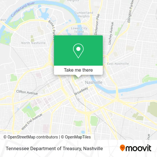 Tennessee Department of Treasury map