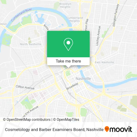 Cosmetology and Barber Examiners Board map