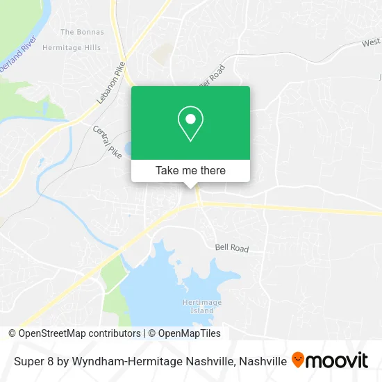 Super 8 by Wyndham-Hermitage Nashville map