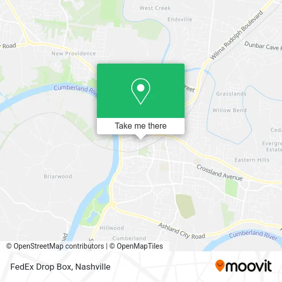 FedEx Drop Box map