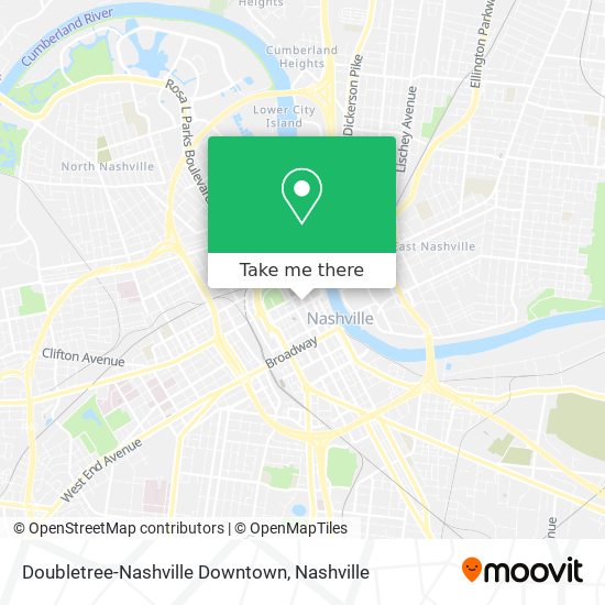 Mapa de Doubletree-Nashville Downtown