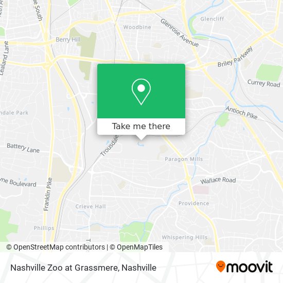 Mapa de Nashville Zoo at Grassmere