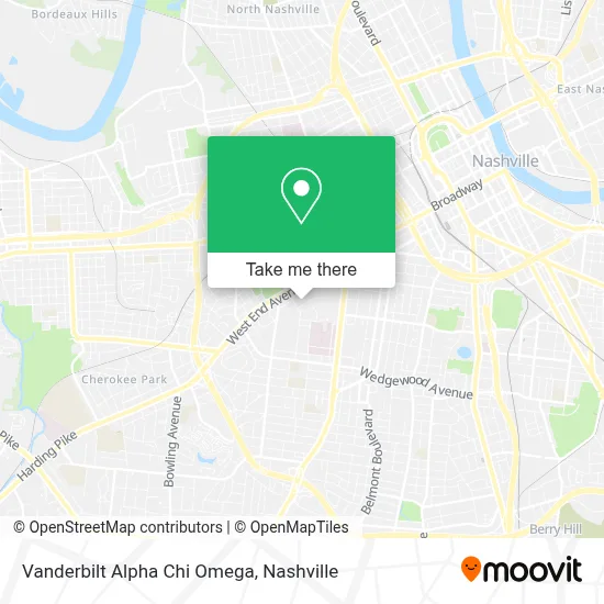 Vanderbilt Alpha Chi Omega map