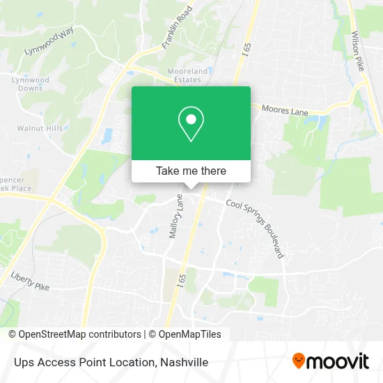 Ups Access Point Location map