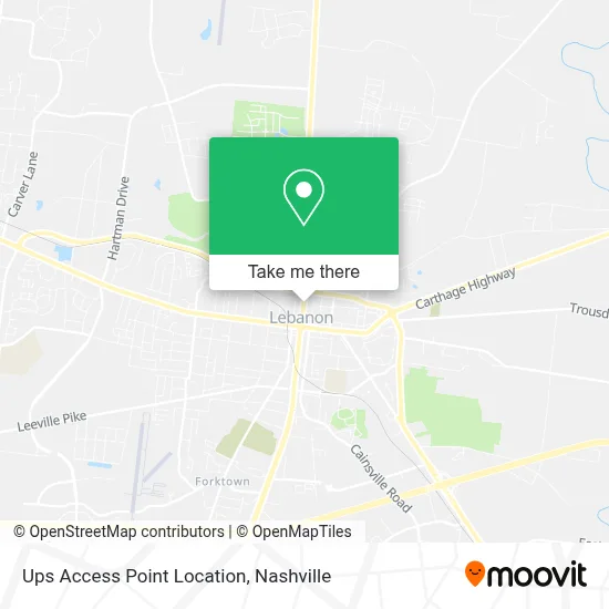 Ups Access Point Location map