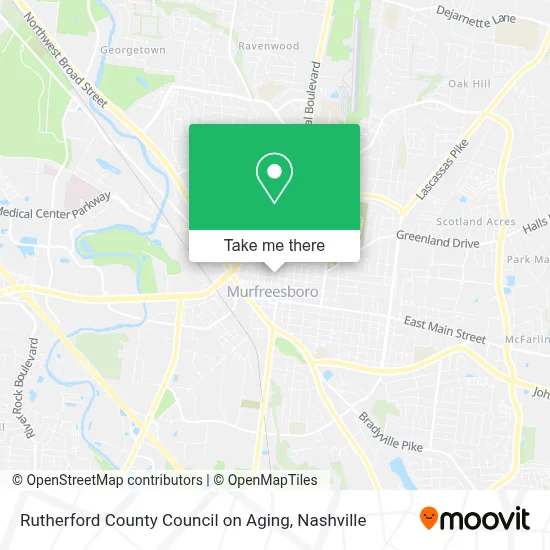 Rutherford County Council on Aging map