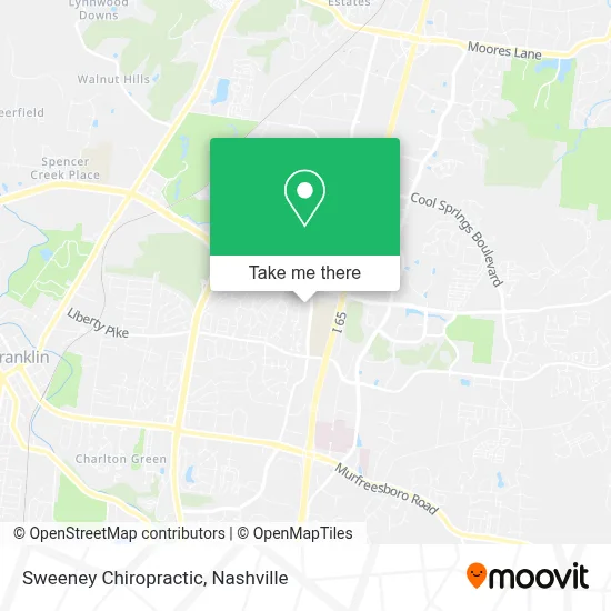Sweeney Chiropractic map