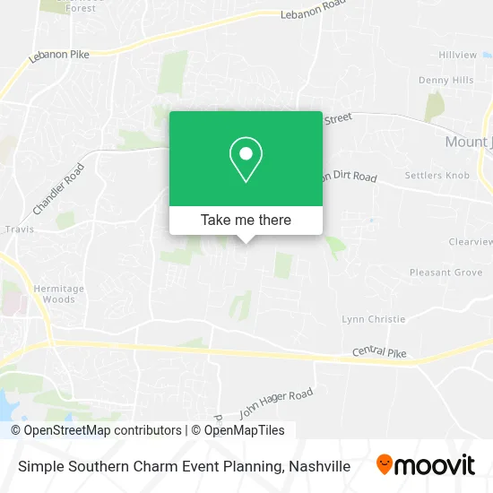 Simple Southern Charm Event Planning map