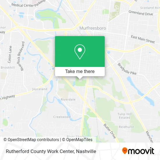 Rutherford County Work Center map