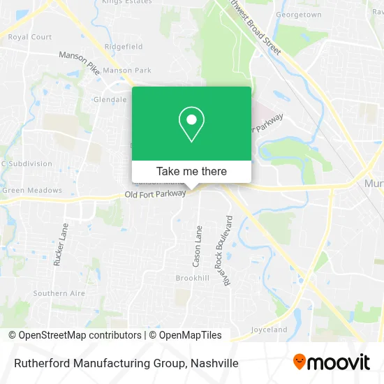 Rutherford Manufacturing Group map