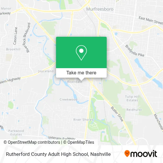 Rutherford County Adult High School map
