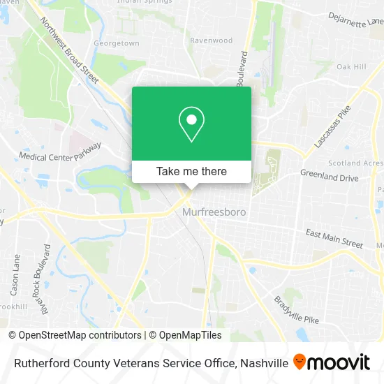 Rutherford County Veterans Service Office map