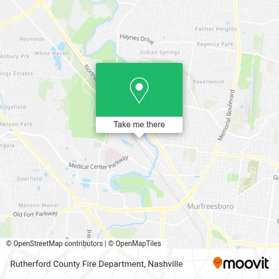 Rutherford County Fire Department map