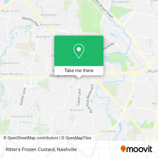 Ritter's Frozen Custard map