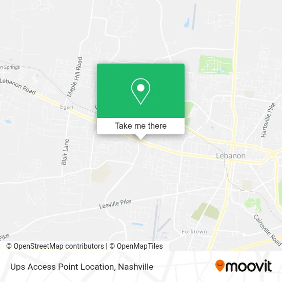 Ups Access Point Location map