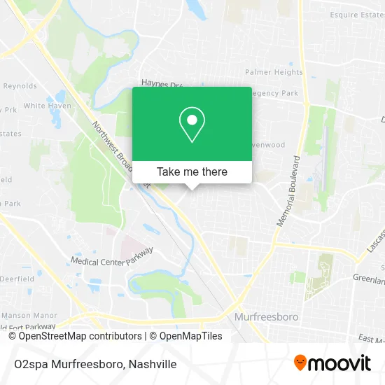 O2spa Murfreesboro map