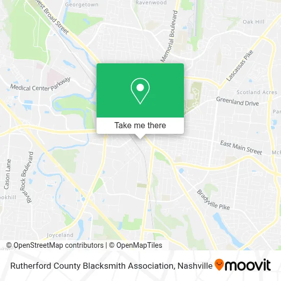 Rutherford County Blacksmith Association map